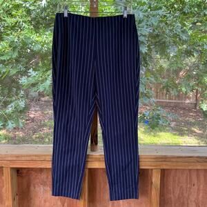 Rag & Bone Women's Navy And White Striped Ankle Pants Size 10